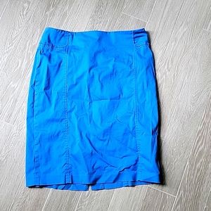 New York & Company Bright Blue Pencil Skirt Size 6